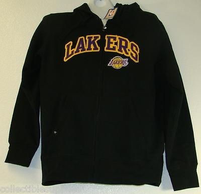 LOS ANGELES LAKERS BLACK HOODIE SWEATSHIRT JACKET Size M, L, XL, 2XL 