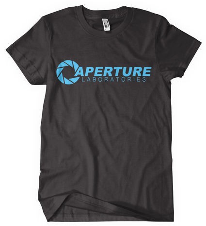   SHIRT GAME COSPLAY APERTURE LABORATORIES 3 PS3 XBOX 360 RETRO GEEK