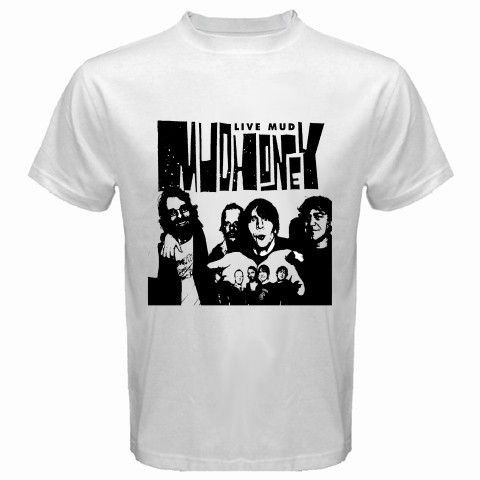 New MUDHONEY Superfuzz Famous Rock Band Mens White T Shirt Size S 3XL