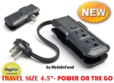   DEALS DOUBLE SIDED 3 Outlet PORTABLE MINI Power Strip LAST MINUTE