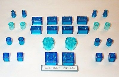 Lego Blue Transparent Bricks 5378 6211 4762 8039 4842 5974 7931 4192 