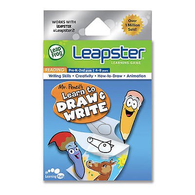 NIB LeapFrog Leapster Learning Game   Mr. Pencils Learn to Draw and 