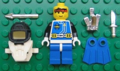 LEGO AQUAZONE MINIFIG LOT underwater scuba aquanaut man diver city 