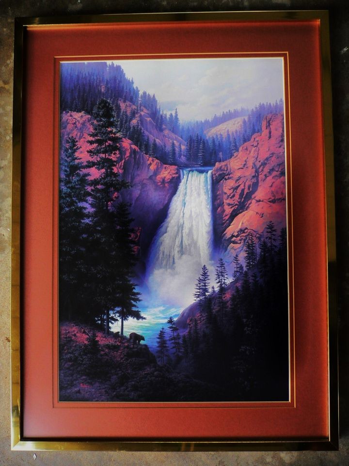 DALHART WINDBERG SIGNED PRINT ( THUNDERING SPLENDOR ) 30 X 22