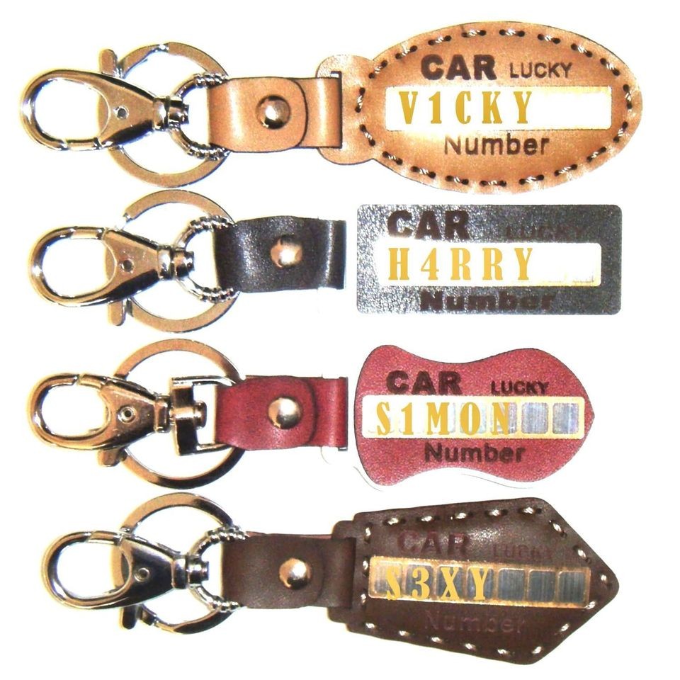   Number Plate Keyring   Personalised License Plate Key Ring Leather