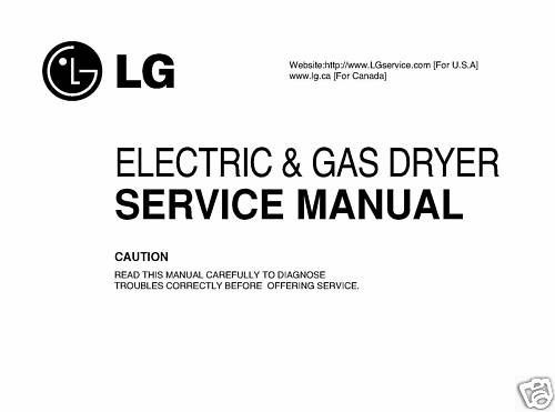 LG Dryer Service Manual