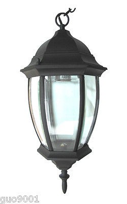  Outdoor Exterior Lantern Lighting Fixture Hanging Lantern Black (S