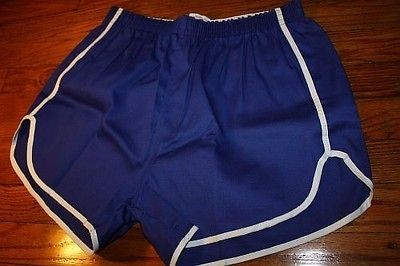   vtg 70s / 80s SHORT SHORTS royal blue * GYM jogging TRACK p.e. * RB2