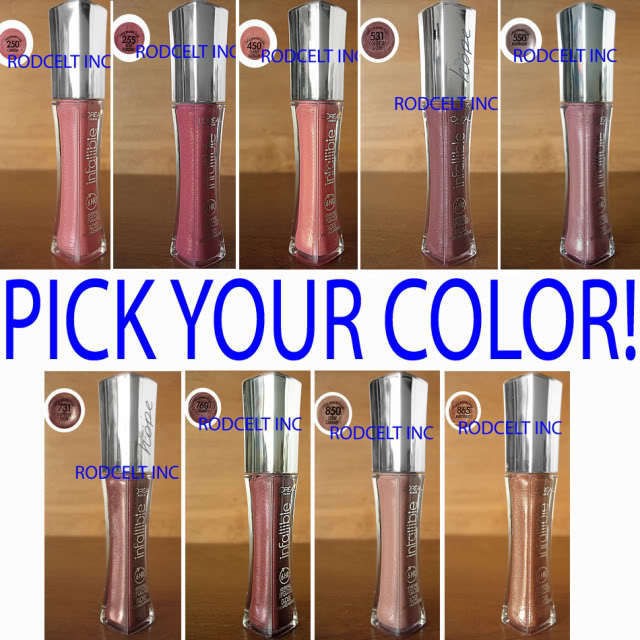   PICK ** DISCONTINUED LOREAL INFALLIBLE NEVER FAIL 6 HOUR LIP GLOSS