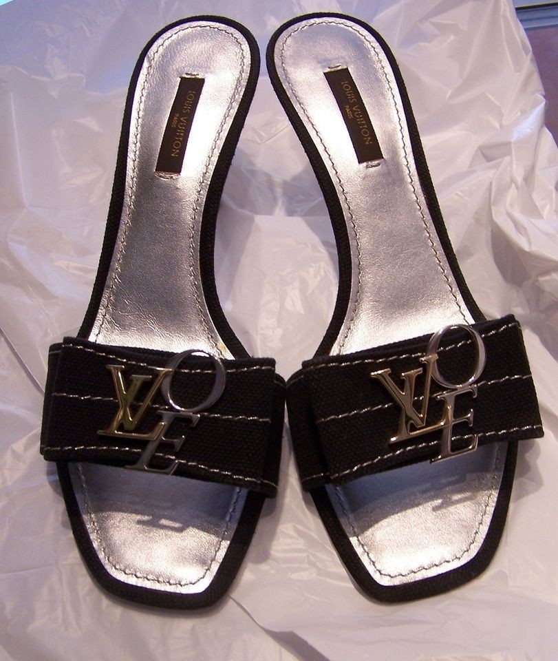 Authentic Louis Vuitton Love open toe mule size 38