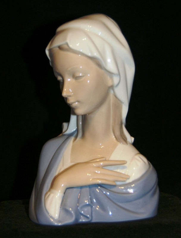 LLADRO MADONNA HEAD 4649G MADONNA BUST GLOSS GLAZE