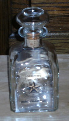   STAR WHISKEY DECANTER,ITALY,BARWARE,DECOR,GLASS,VINTAGE,COLLECTIBLE