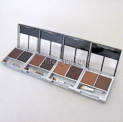   eyebrow powder cake palette black brown Brow Enhancers Make up Kit