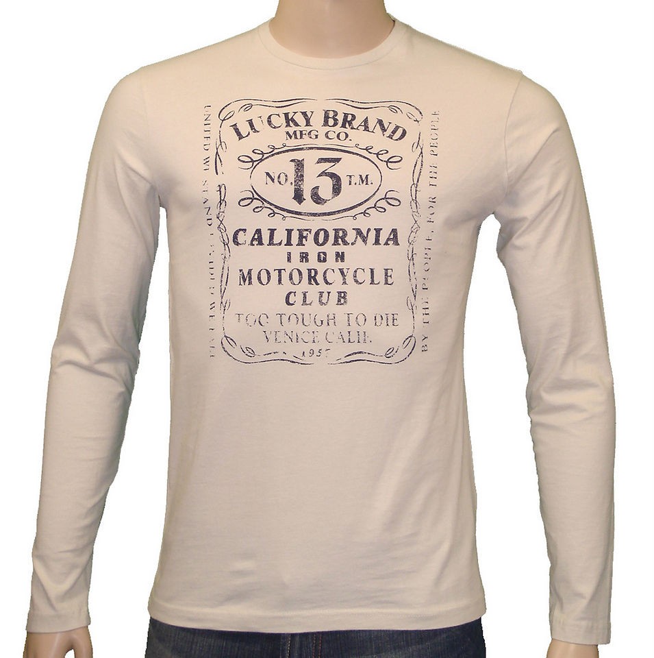 Lucky Brand Jeans Whiskey Label T Shirt White