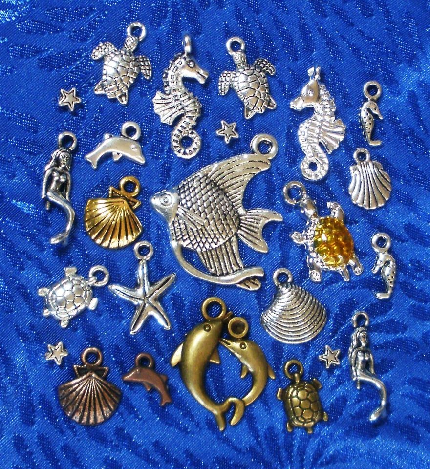   Charms Mermaid Turtle Shell Seahorse Starfish Dolphin   3 Day USA