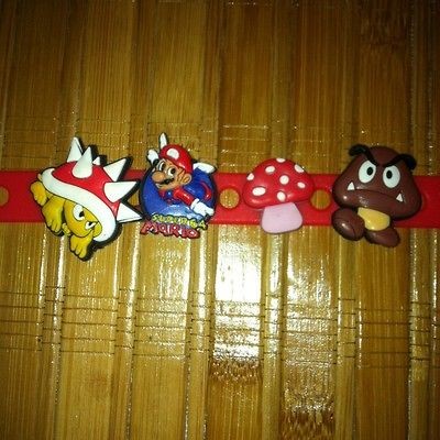 Shoe Charms Fit Crocs Jibbitz Snap Bracelet Super Mario Bros.