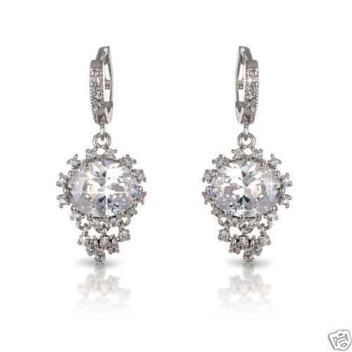 STUNNING CRYSTAL HOOP DROPLET EARRINGS UK  GIFT