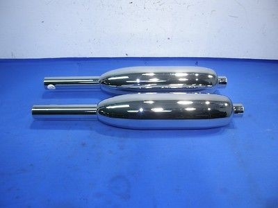 NOS Campbell Triumph Mufflers, Tru 1970 Bonneville, TR6, # 70 5866 