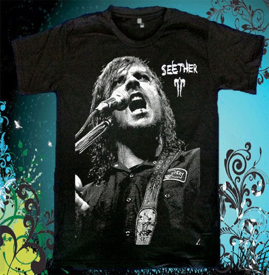 Seether rock metal band Korn Unisex Evanescence T Shirt Sz.S,M,L,XL