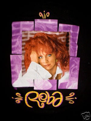 1996 MENS LADIES REBA MCENTIRE COUNTRY BLACK T SHIRT L