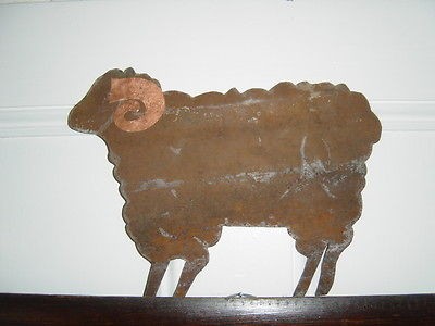 Folk art Maine sheep farm garden ram Christmas ornament sculpture