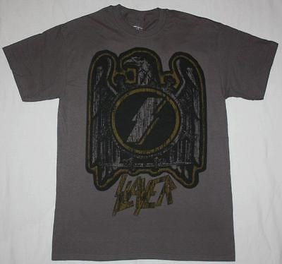 SLAYER EAGLE THRASH METAL BAND DARK ANGEL METALLICA ANTHRAX NEW GREY T 