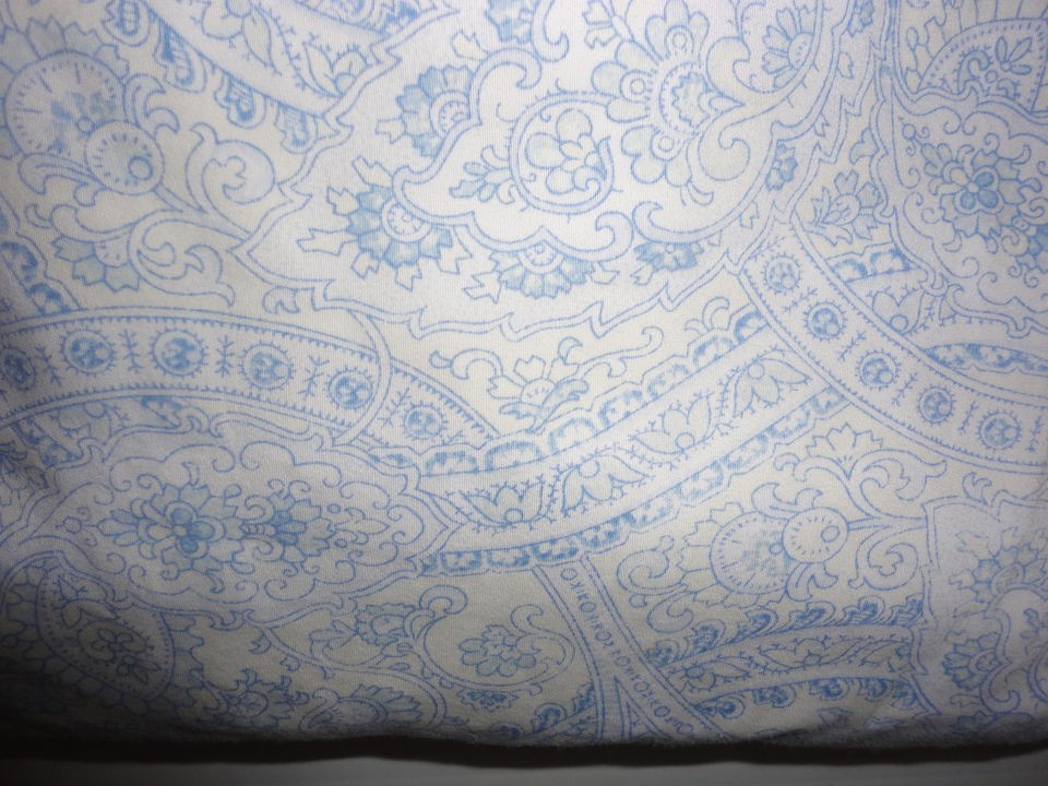   RALPH LAUREN PUTNEY PAISLEY TWIN FITTED SHEET BLUE WHITE PRE OWNED