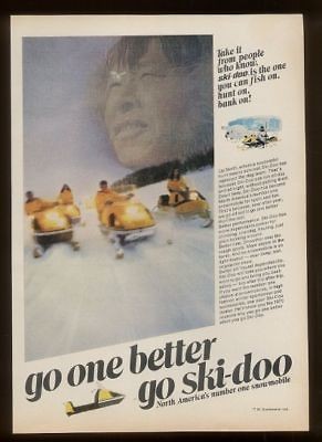 1970 Ski Doo snowmobile photo print ad