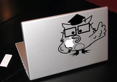 MISTER OWL HOW MANY LICKS MACBOOK TABLET ART VINYL DECAL