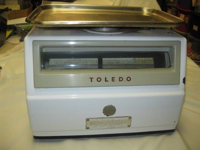 Vintage Toledo Meat/Deli Porcelain Enamel Scale Model # 1361