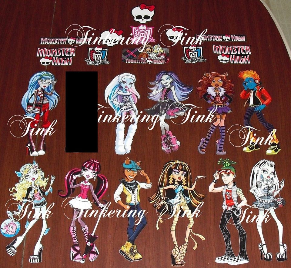 27 MONSTER HIGH WALL STICKERS TORALEI NEFERA JACKSON FRANKIESTEIN 