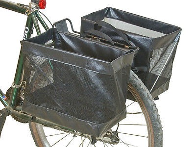 Bushwhacker Omaha Bike Grocery Basket Pannier Pair Bicycle Cycling 