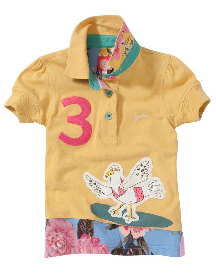 Joules Girls Moxie Polo Shirt   Yellow M_JNRMOXIE