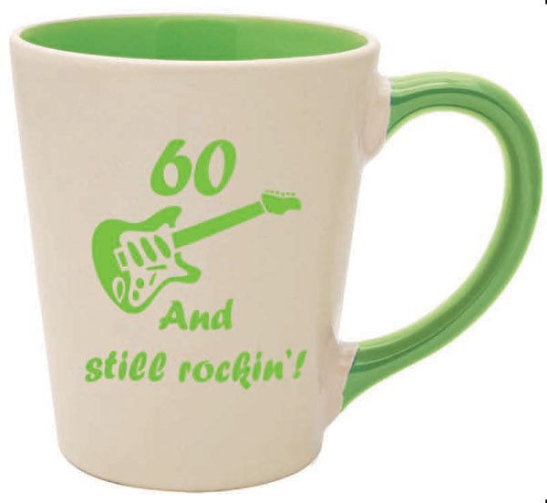 60 and Still Rockin Coffee Mug Gift Pkg   Funny 60th Birthday Gift