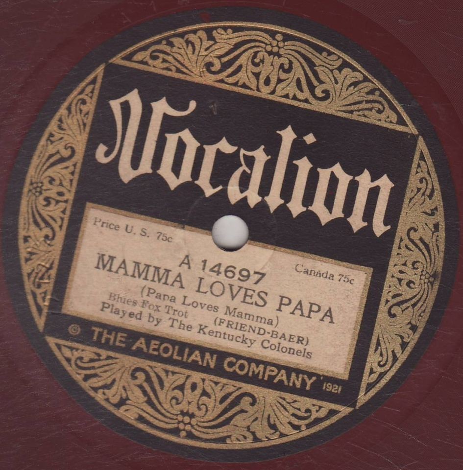 Kentucky Colonels   VOCALION 14697   Mamma Loves Papa & Song for Sale