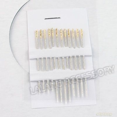 6bags 160692 New Self threading Beading Two Hole Needle Charms Jewelry 