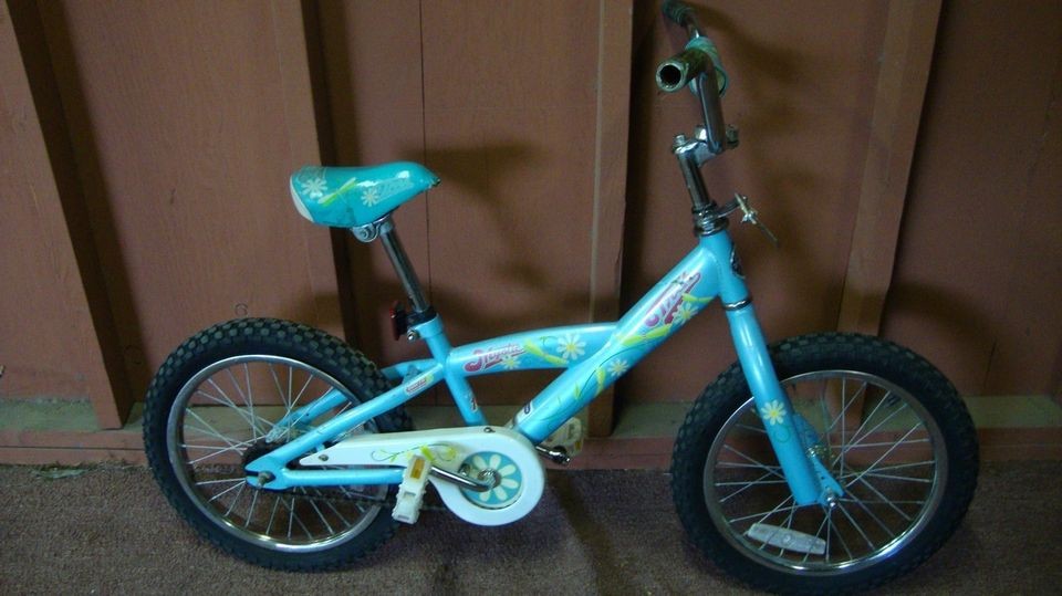 Collectible Kids Dialed Trek Mystic 16 Girls Bike, Blue w/ Flowers 