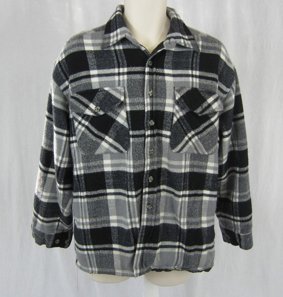 Goldway Jacket Black White Gray Lined Plaid Pendleton Coat S