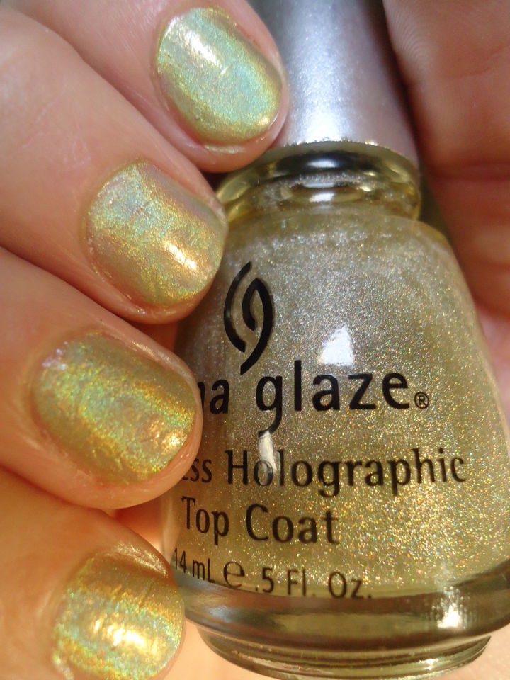 CHINA GLAZE nail polish wireless HOLOGRAPHIC top coat 