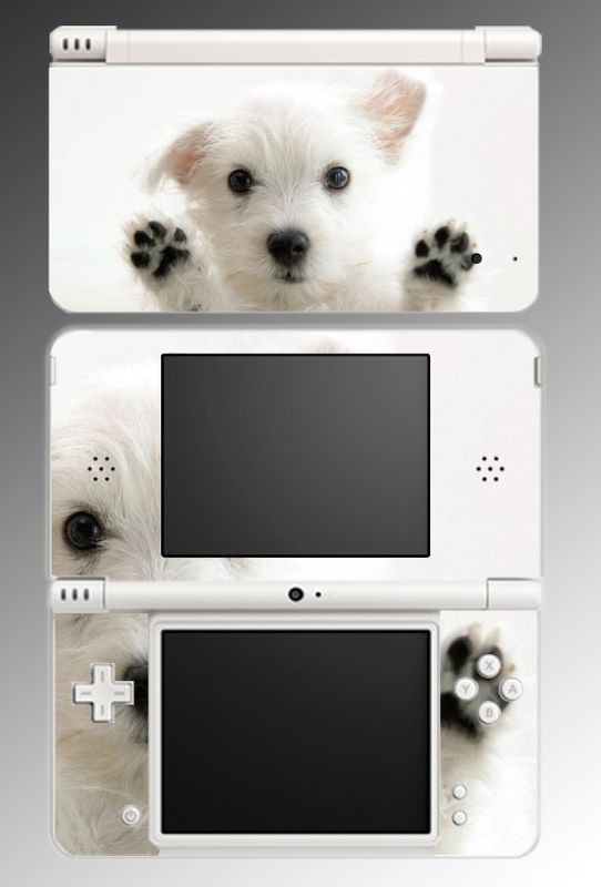   White Terrier West Highland Game Skin Cover #10 for Nintendo DSi XL