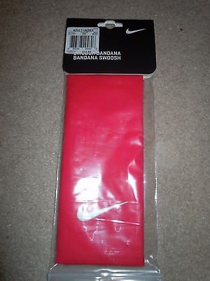 NIKE SWOOSH BANDANA TENNIS HEADBAND RED PINK NEW NWT NADAL FEDERER