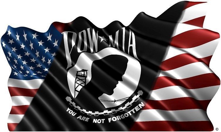 American POW MIA flag rv motorhome trailer vinyl graphic decal mural