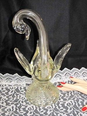 vintage glass swan in Swans