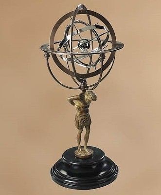 18th C. Atlas Armillary Sphere ~ Ancient Solar System