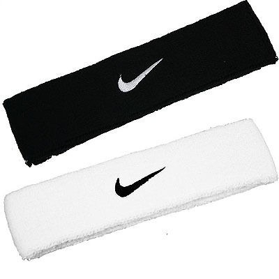 NIKE Hair band Headband SPORTS HAIRBAND Black White Tennis   7inch