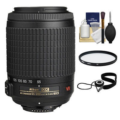 Nikon 55 200mm VR DX AF S Lens for D3100 D3200 D5100 DSLR Camera USA