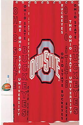 NEW OHIO STATE BUCKEYES Fabric Shower Curtain BV