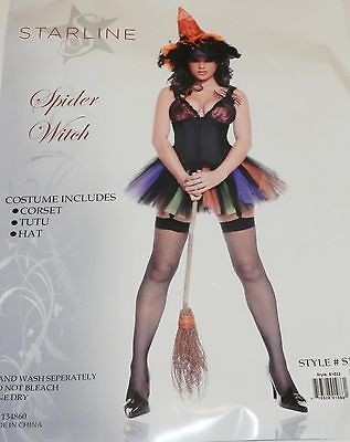 NWT Womens Sexy Spider Witch Costume Size Small   Ships Free