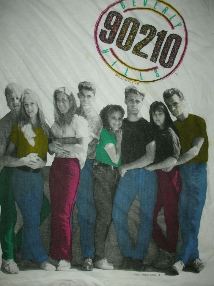 VTG 90s BEVERLY HILLS 90210 T SHIRT TV TELEVISION HIGH SCHOOL