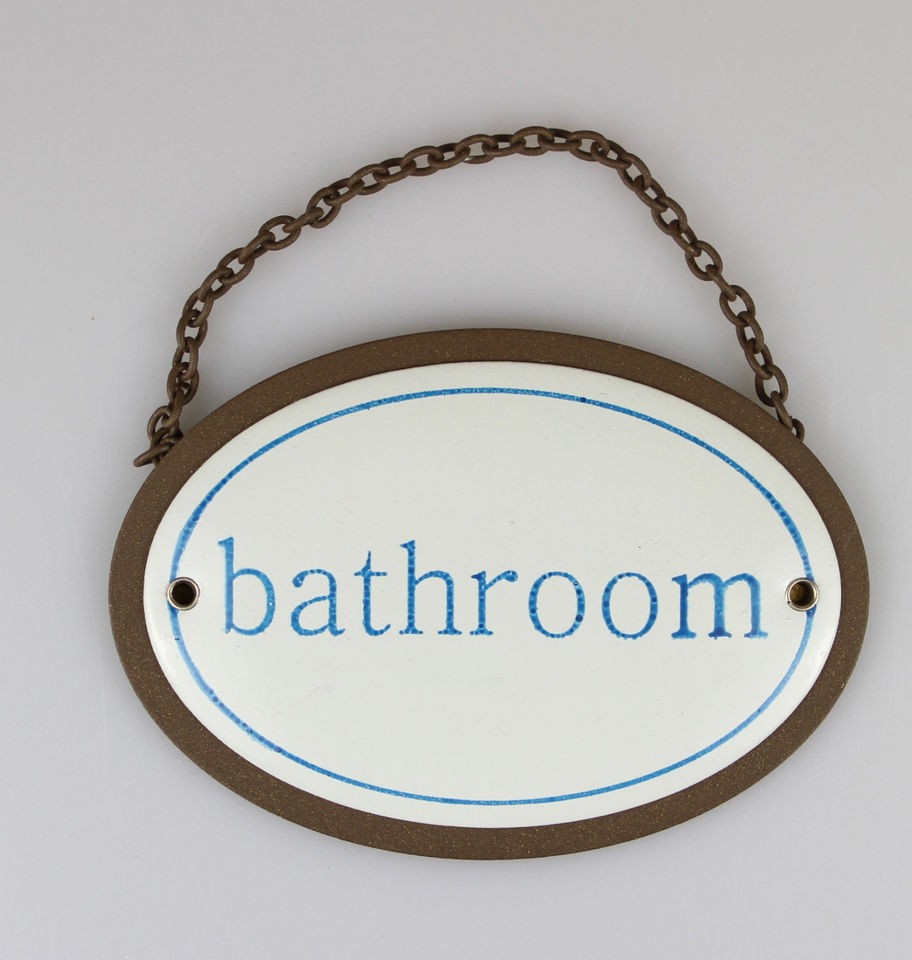 SHABBY VINTAGE CHIC Metal Door WC Loo Sign ~ toilet ~ or ~ bathroom ~